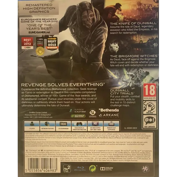 Dishonored Definitive edition