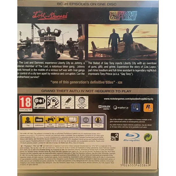 Grand theft auto episodes from liberty city