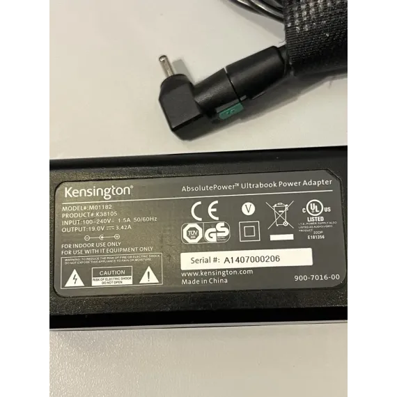 Kensington AbsolutePower 19V 3.42A Ultrabook-lader (brukt)