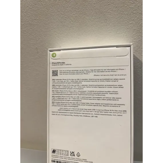 Ny og forseglet iPhone 16 Pro Max 256GB – Desert Titanium
