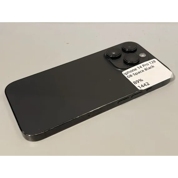 iPhone 14 Pro 128GB – Space Black (Brukt – Grad B, 89 % batteri)