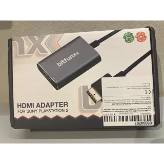 Bitfunx HDMI Adapter for PlayStation 2 – Ny, HDMI + USB-strøm
