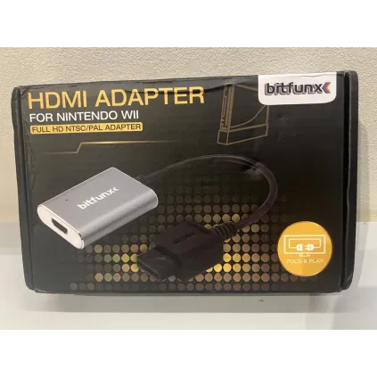 Bitfunx HDMI Adapter for Nintendo Wii – Full HD, Plug & Play (NY)