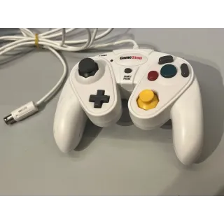 GameStop GameCube-kontroller (hvit, brukt)