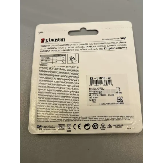 Kingston DT50 16GB USB 3.1 Minnepenn (Ny i emballasje)