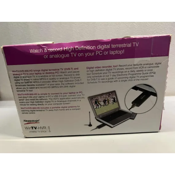 Hauppauge WinTV-HVR 900-HD Hybrid TV Stick – Komplett i original eske