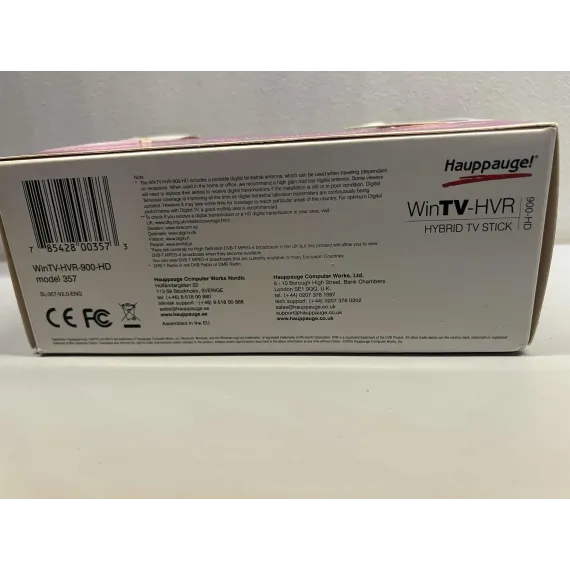 Hauppauge WinTV-HVR 900-HD Hybrid TV Stick – Komplett i original eske
