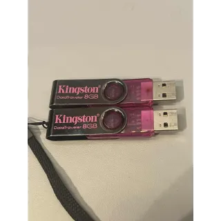 2 stk Kingston DataTraveler 8GB – Rosa USB-minnepenner