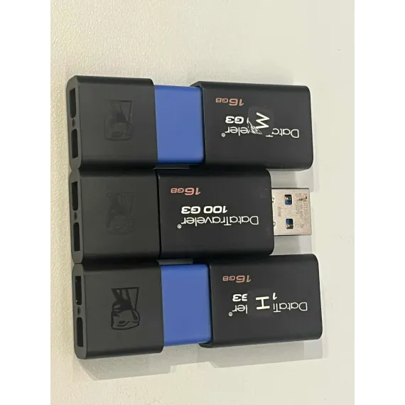 Pakke med 3 stk Kingston DataTraveler 100 G3 – 16 GB USB 3.0