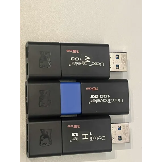 Pakke med 3 stk Kingston DataTraveler 100 G3 – 16 GB USB 3.0