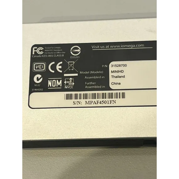 Iomega MINIHD 6 GB USB-lagring – med originalt etui