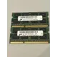 2 stk. Micron 2GB DDR3 SO-DIMM PC3-8500S – 1066MHz Laptopminne