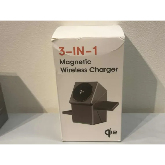 3-i-1 Qi2 Magnetisk Trådløs Lader med Auto-rotasjon – for Apple-enheter (NY)