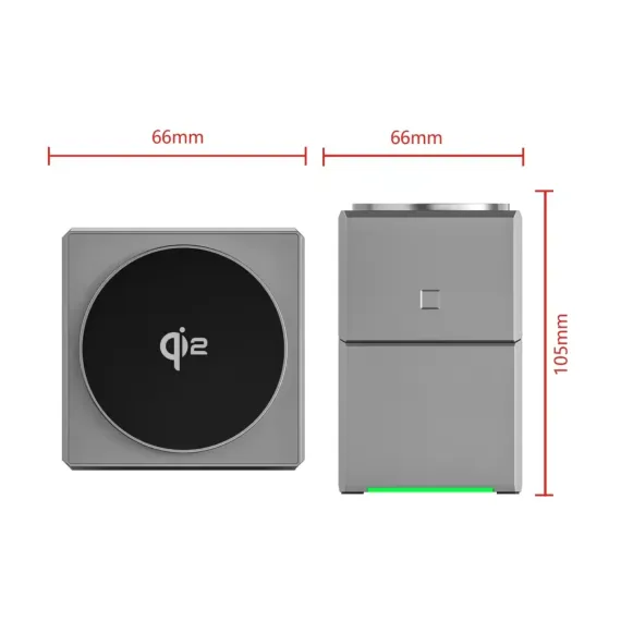 3-i-1 Qi2 Magnetisk Trådløs Lader med Auto-rotasjon – for Apple-enheter (NY)