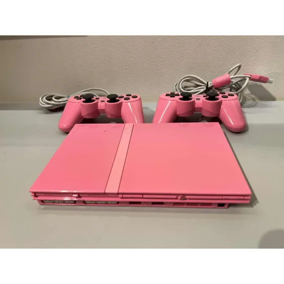 🎮 PlayStation 2 Slim – Rosa Limited Edition med rosa minnekort 🎮