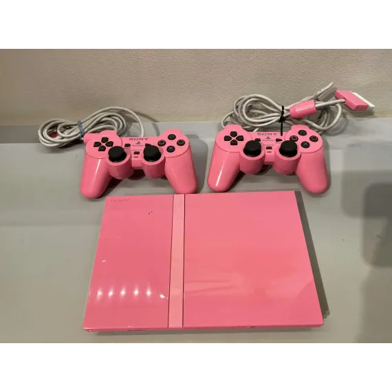 🎮 PlayStation 2 Slim – Rosa Limited Edition med rosa minnekort 🎮