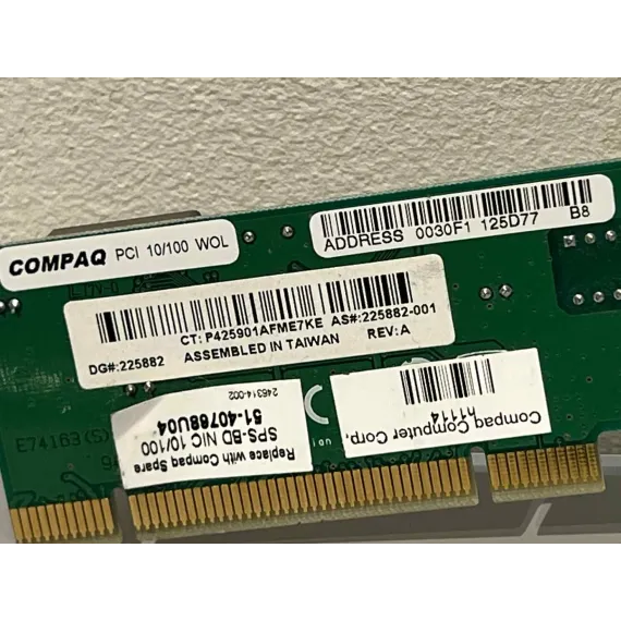 Compaq PCI 10/100 WOL Nettverkskort