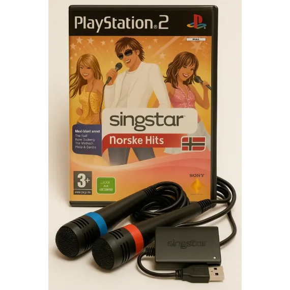 SingStar: Norske Hits + kablede mikrofoner (PlayStation 2)