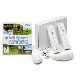 Nintendo Wii komplett pakke med Wii Sports og HDMI-overgang